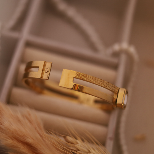 The Crystal Solitaire Cuff Bracelet