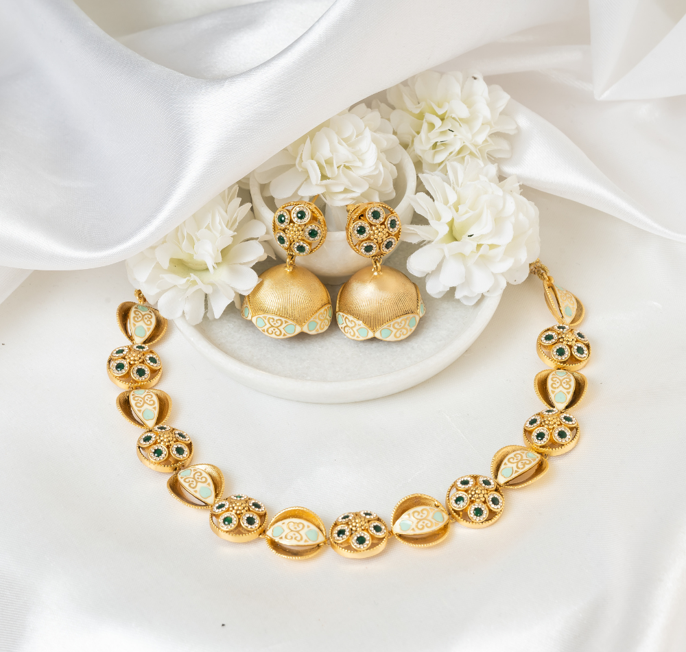 Safah Meenkari Floral Necklace