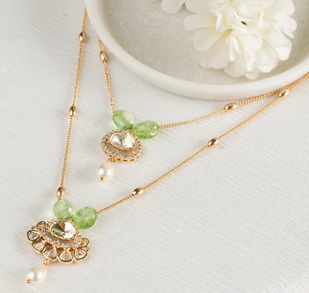Rumani Polki Multilayered Necklace
