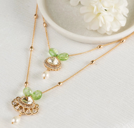Rumani Polki Multilayered Necklace