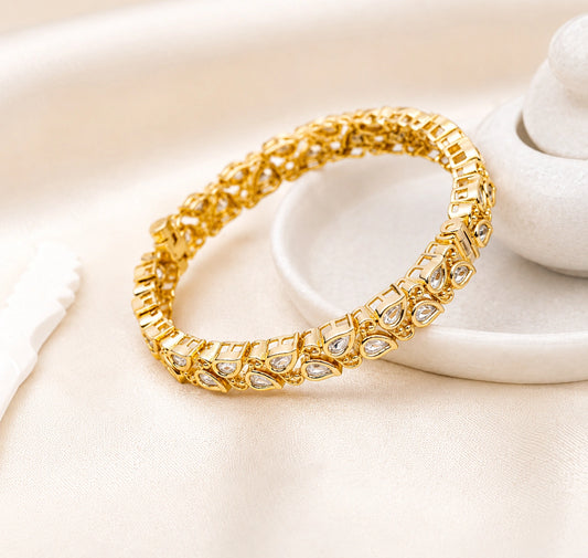 Diya Moissanite Bangle- Pair of 2