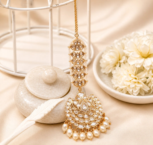 Khwab Polki Pearl Maangtikka
