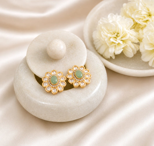 Baharee Polki Stud Earring