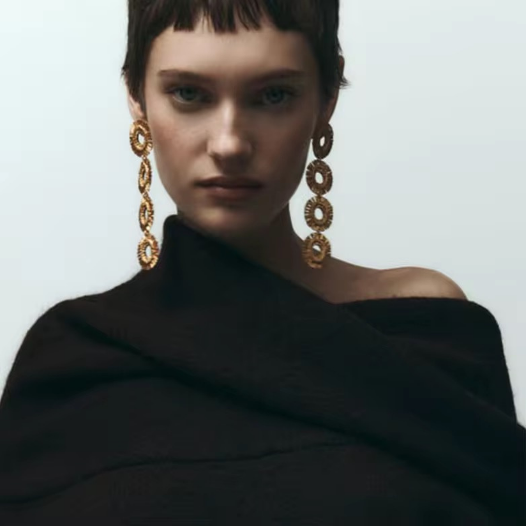 Lusture Loop Long Earrings – Statement Fashion Jewelry
