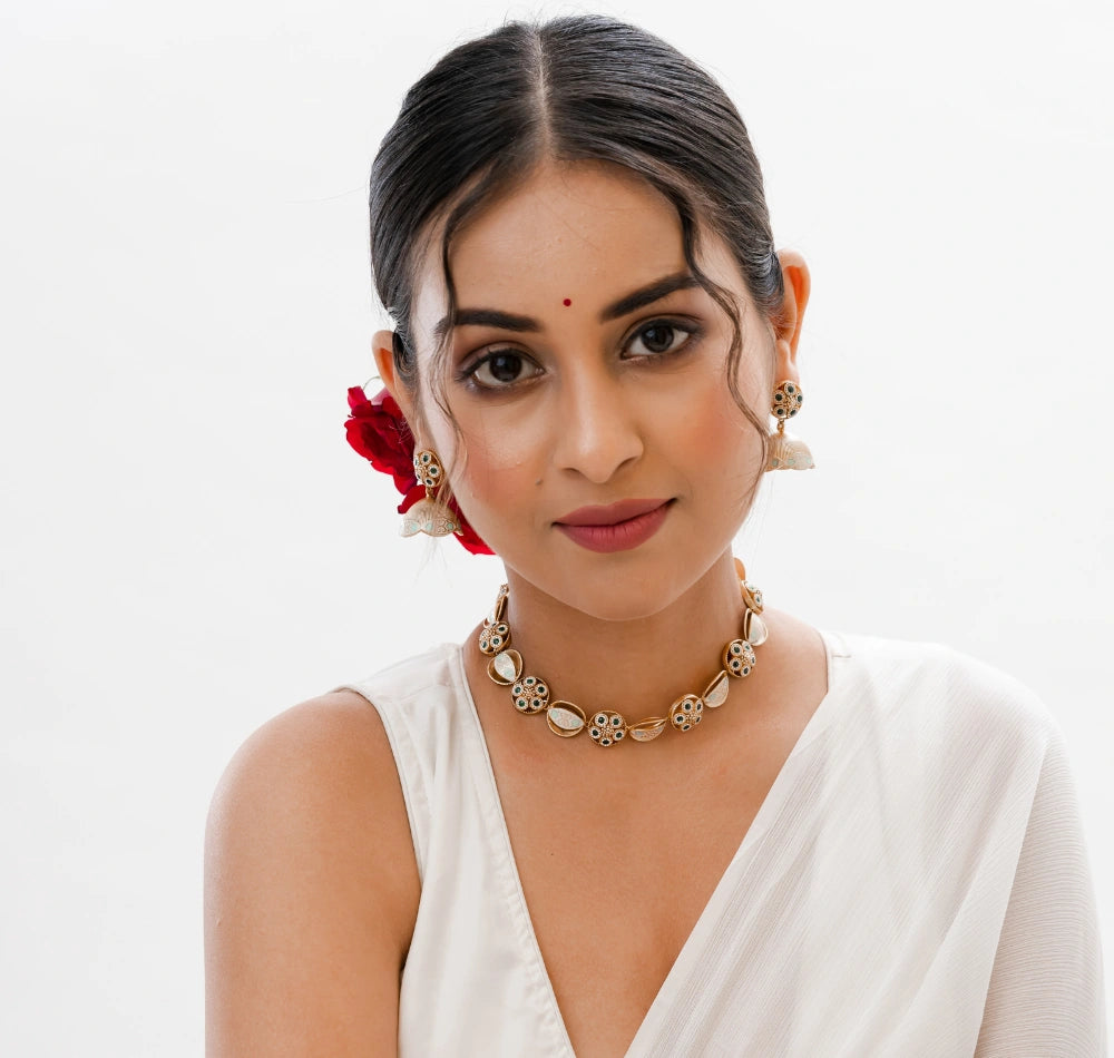Safah Meenkari Floral Necklace