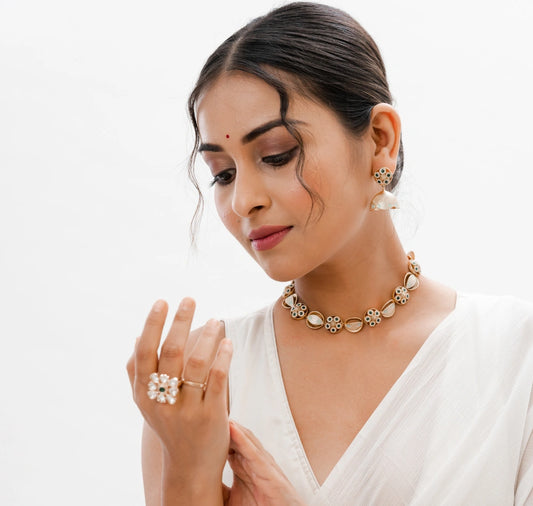 Safah Meenkari Floral Necklace