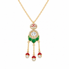Mossainite Tassel Pendant Necklace Set