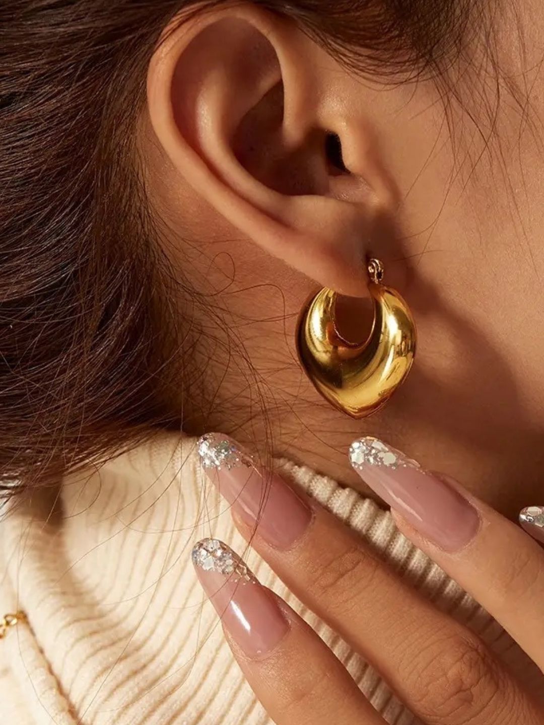 Chunky Hoop Earrings