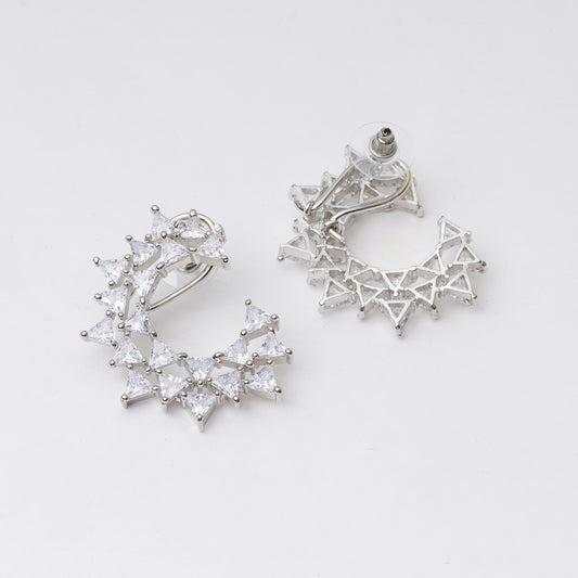 Ear Wrap Style American Diamond Hoop Earrings