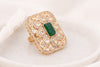 Ritvi Green Polki Ring