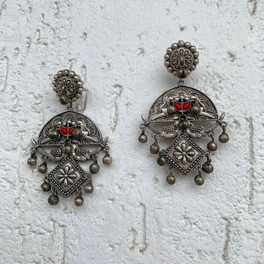 Handmade Silver Look Alike Earring