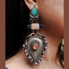 Handmade Long Oxidised Earring