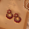 Kiara Pink & White Jadtar Chandbalis