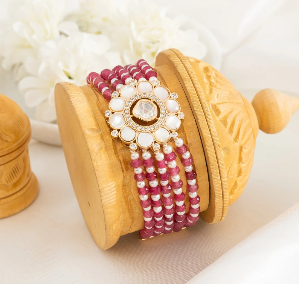 Iva Red Pearl Bracelet