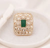 Ritvi Green Polki Ring