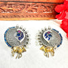 Bull Motif Dual Tone Stud Earring