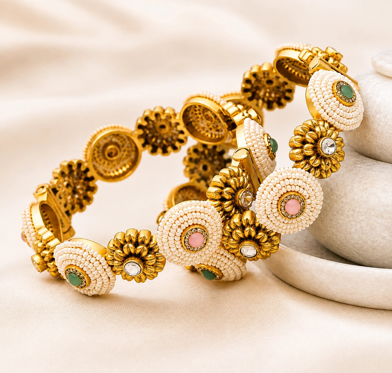 Pasheen Pearl Bangle- Pair of 2