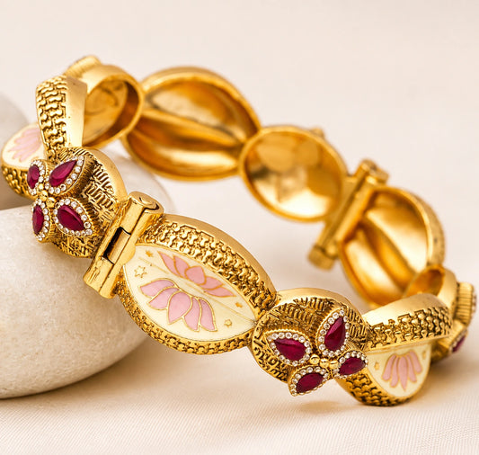 Maham Lotus Bangle- Pair of 2