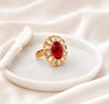 Azma Red Polki Ring
