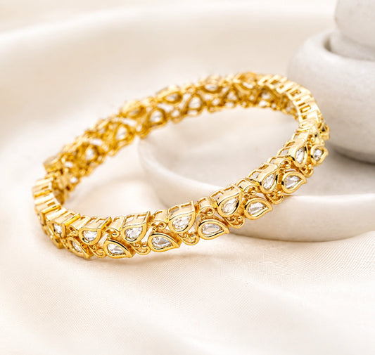 Diya Moissanite Bangle- Pair of 2