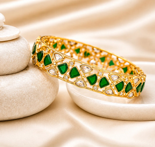 Aseem Green Bangle- Pair of 2