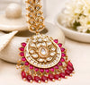 Huma Polki Pink Maangtikka