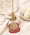 Huma Polki Pink Maangtikka