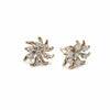 Golden Bloom Crystal Floral Stud Earrings