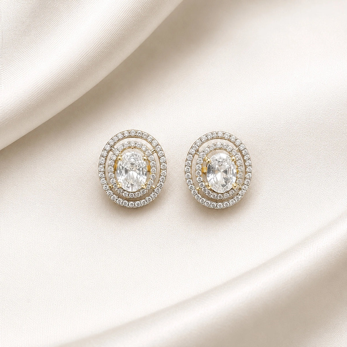 American Diamond Earrings CZ Studs