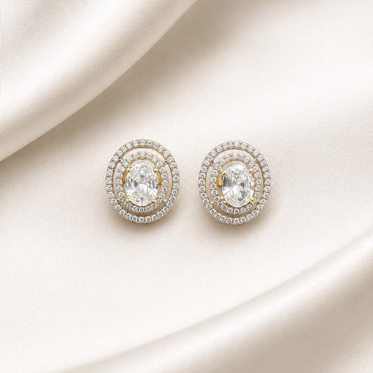 American Diamond Earrings CZ Studs