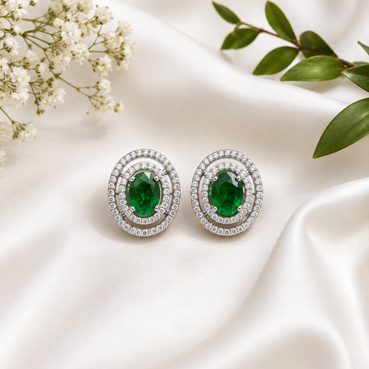 American Diamond Earrings CZ Studs