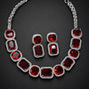 Hydro Red American Diamond Wedding Jewellery Set