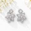 American Diamond Princess Leaf Stud Earrings