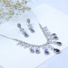 American Diamond Necklace Set with Drop Stones – Bridal & Party Wear Jewellery