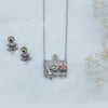 Tribal Oxidized Silver Necklace with Temple Motif