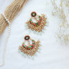 Multicolor Traditional Kundan Chandbali Earrings