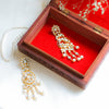 Elegant Kundan Pearl Drop Earrings