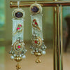 Handcrafted Dual-Tone Dangler Earrings with Amethyst