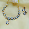 Elegant Mossainite Necklace Set with Earrings