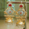 Handmade Regal Gold Plated Parrot Jhumka Earrings