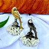 Dual Tone Parrot Pearly Earring