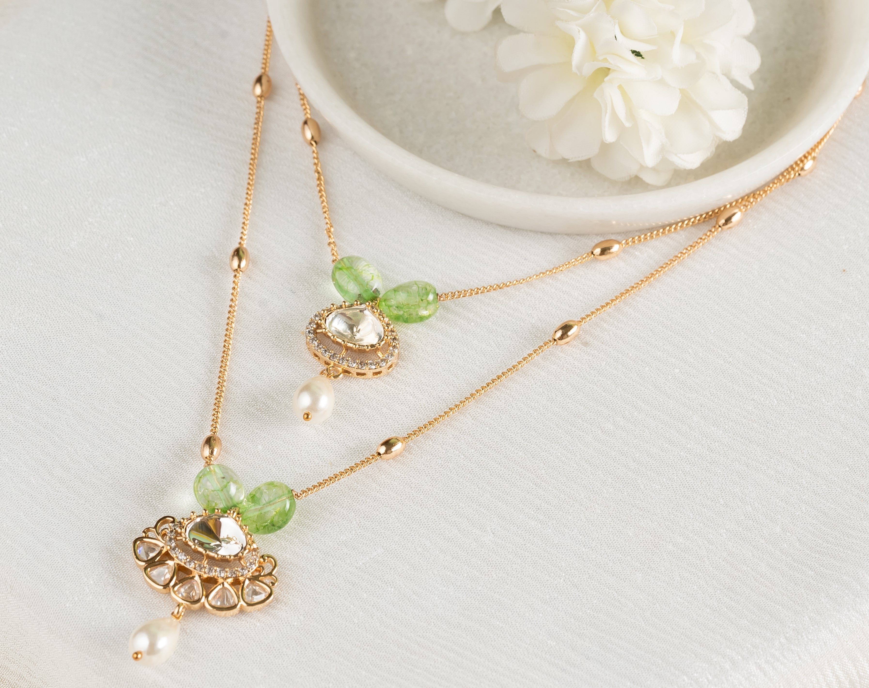 Rumani Polki Multilayered Necklace