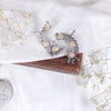Oxidized Silver Peacock Ear Cuffs with Kundan Detailing
