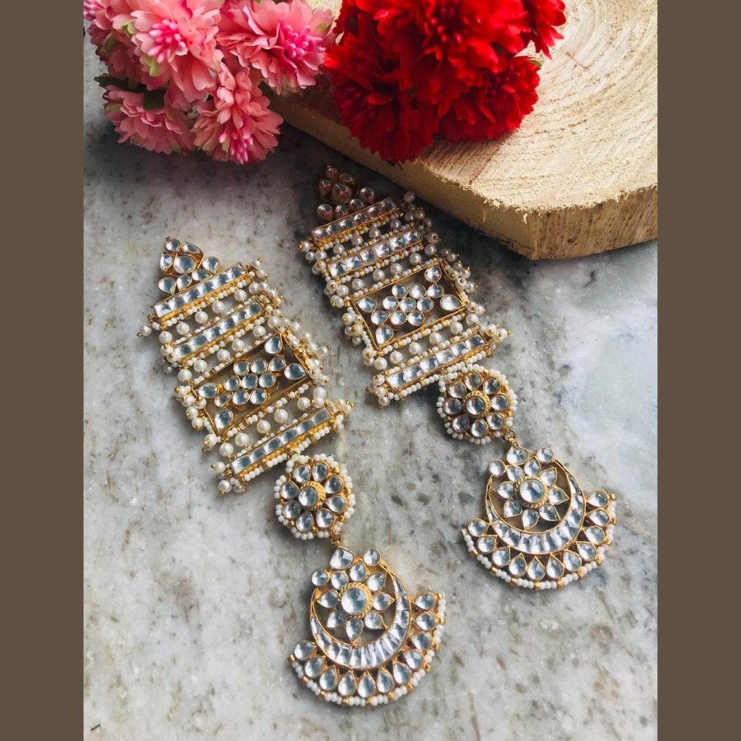 Indian Traditional Paachi Kundan  Kanphool Earring