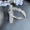 Sparkling Silver Plated American Diamond & Cubic Zirconia Bangle Kada