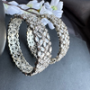 Dazzling Silver Plated American Diamond Bangles
