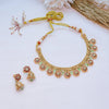 Antique Floral Necklace Set with Jhumka Earrings | Traditional Jewelry - Putstyle