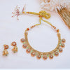Antique Floral Necklace Set with Jhumka Earrings | Traditional Jewelry - Putstyle