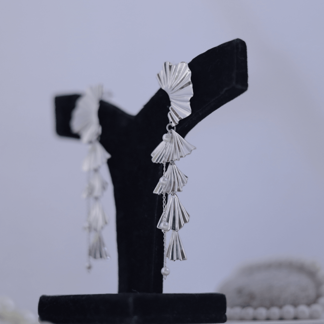 Art Deco Tiered Fan Earrings - Putstyle