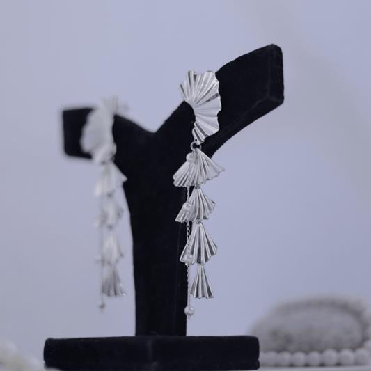Art Deco Tiered Fan Earrings - Putstyle